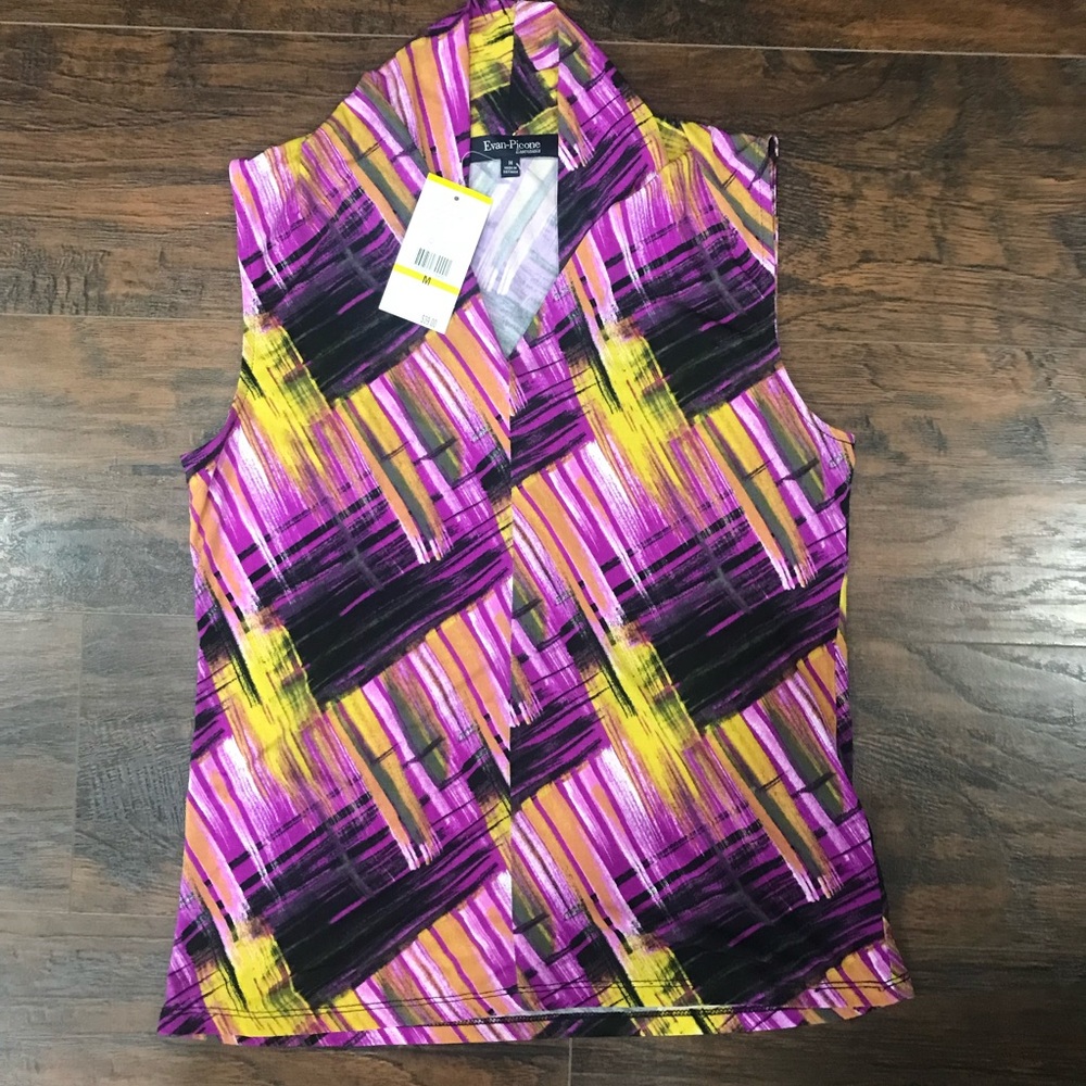 NWT Evan Picone colorful blouse
